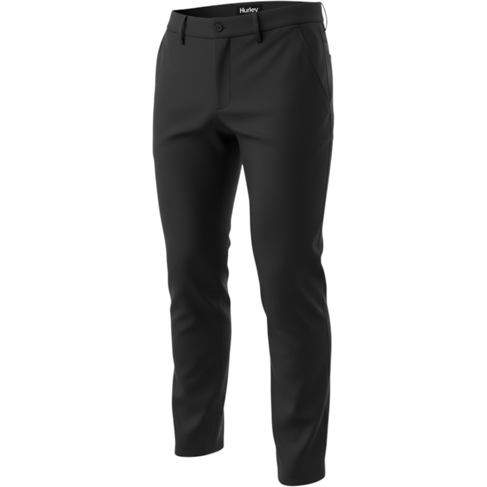 Hurley Mens Black Performance Chino Pants 36x30 Stretch Golf Trousers 1840546